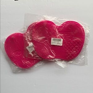 2 Makeup cleaning pad bundle  large pink textured suction cups cute Christmas